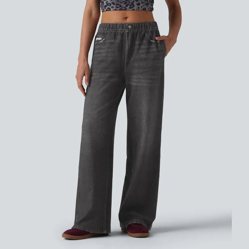 Mid Rise Casual Sweatpants Jeans