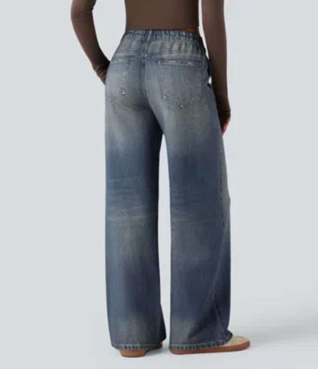 Mid Rise Casual Sweatpants Jeans