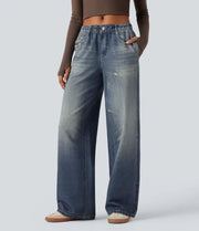 Mid Rise Casual Sweatpants Jeans